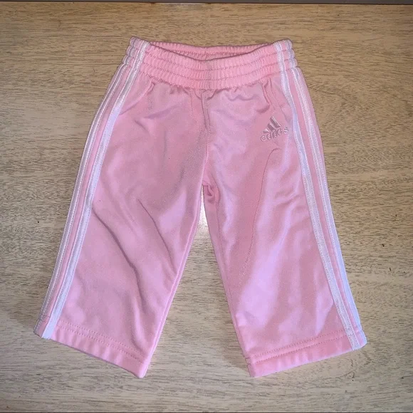 Adidas Baby Girl Pink and White Joggers 3 months - Picture 1 of 6